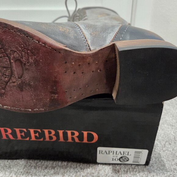 *EUC* Stunning Freebird Raphael Laced Up Boot, Distressed Ice Color, Size 10 - Picture 12 of 13